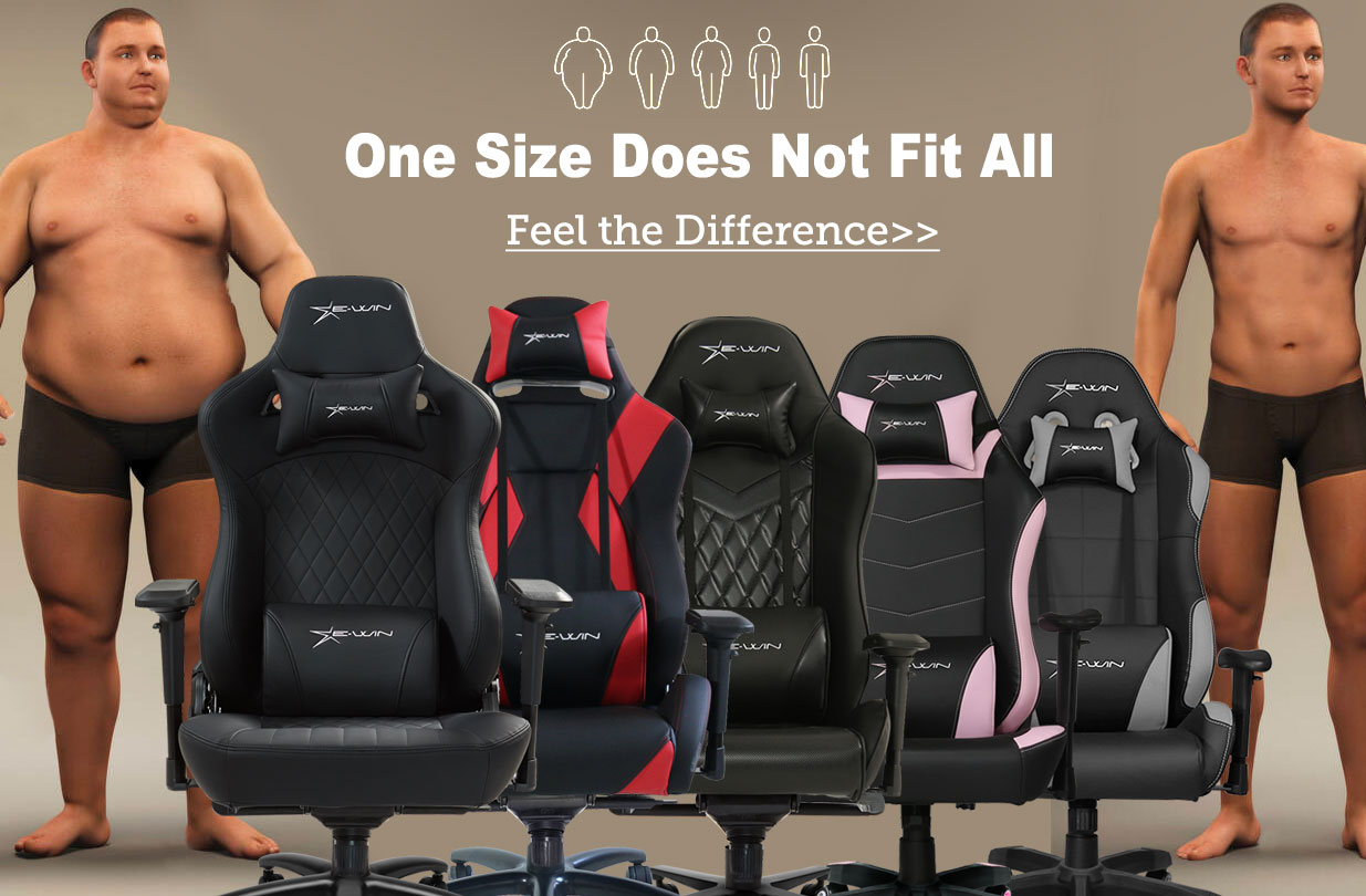 E-WIN Gaming Chairs Sizes 